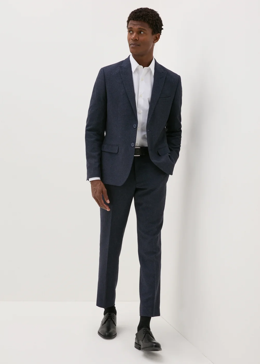 Taylor & Wright Highclere Navy Wool Blend Slim Fit Jacket - 36 Chest Long Image 4