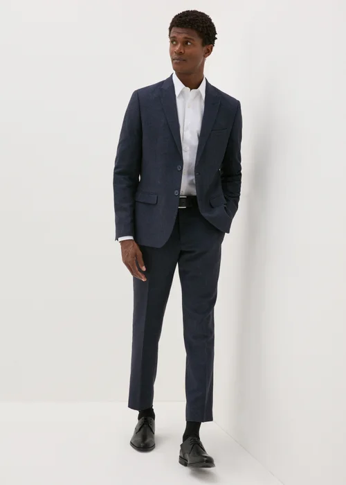 Taylor & Wright Highclere Navy Wool Blend Slim Fit Jacket - 36 Chest Long Image 4
