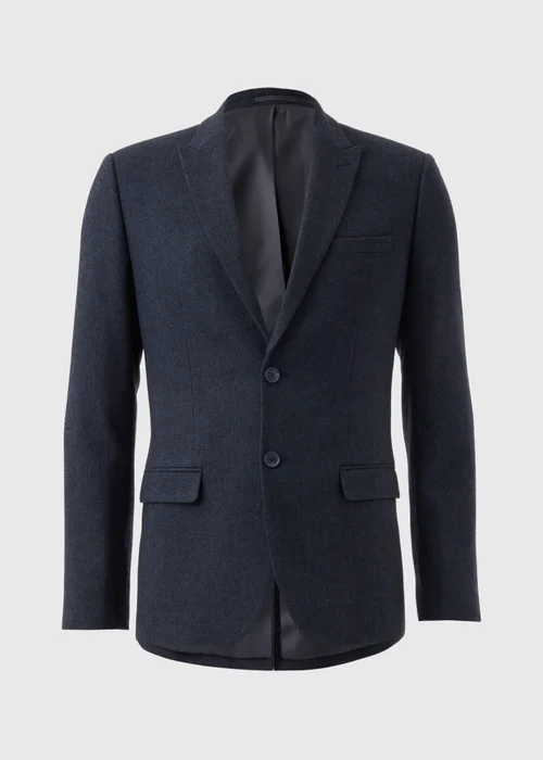 Taylor & Wright Highclere Navy Wool Blend Slim Fit Jacket - 36 Chest Long Image 5