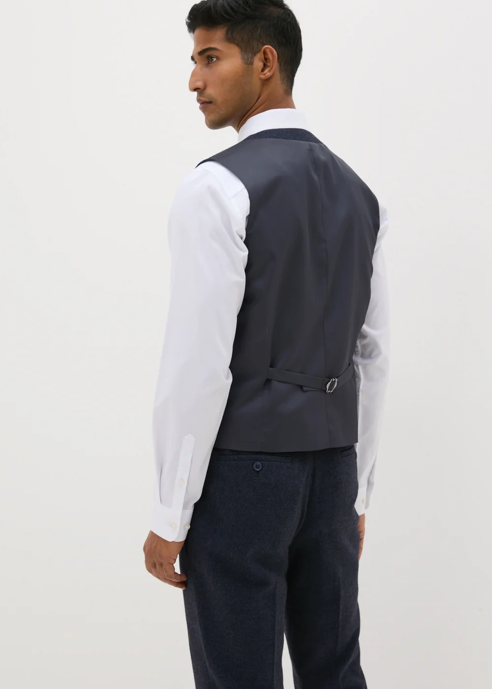 Taylor & Wright Highclere Navy Wool Blend Waistcoat - Small Image 2