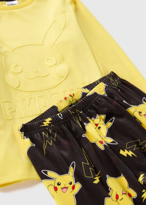 Pokémon Boys Yellow Pikachu Pyjama Set (4-12yrs) - Age 8 Years Image 2