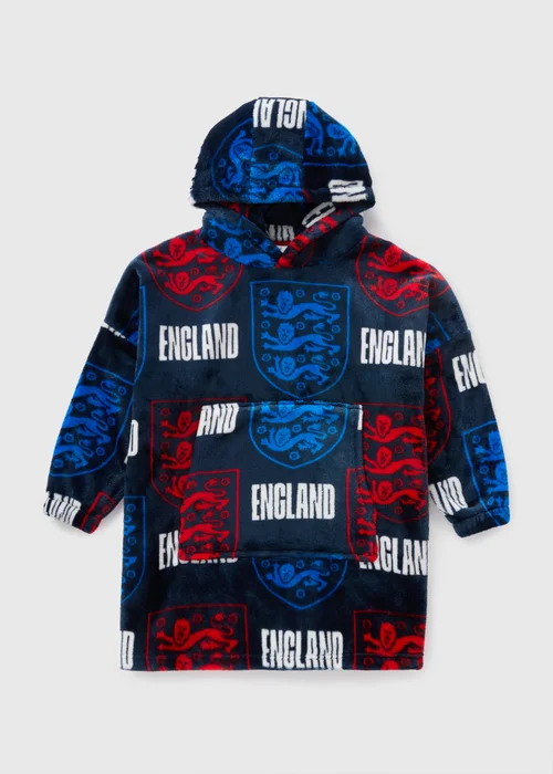 Navy Boys England Snuggle Hoodie (3-13yrs) - Small Image 1