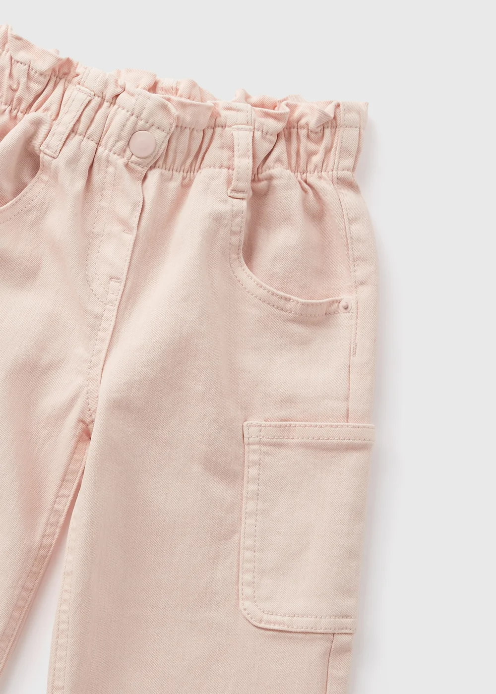 Girls Pink Paperbag Cargo Trousers (1-7yrs) - 1 half year to 2 Image 2