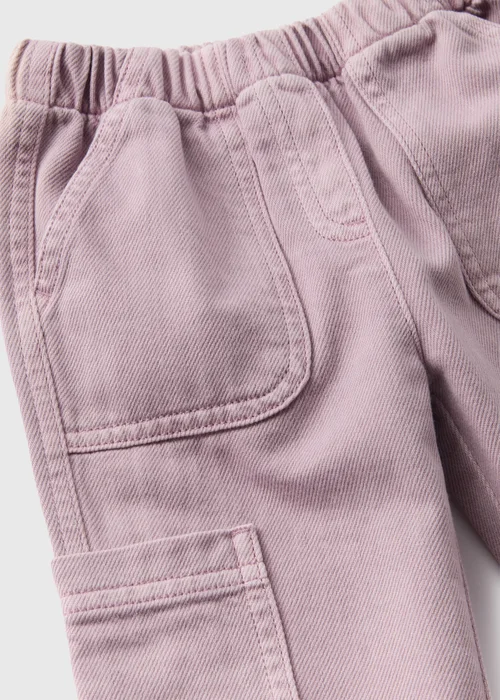 Girls Purple Parachute Cargo Trousers (1-7yrs) - 1 half year to 2 Image 2