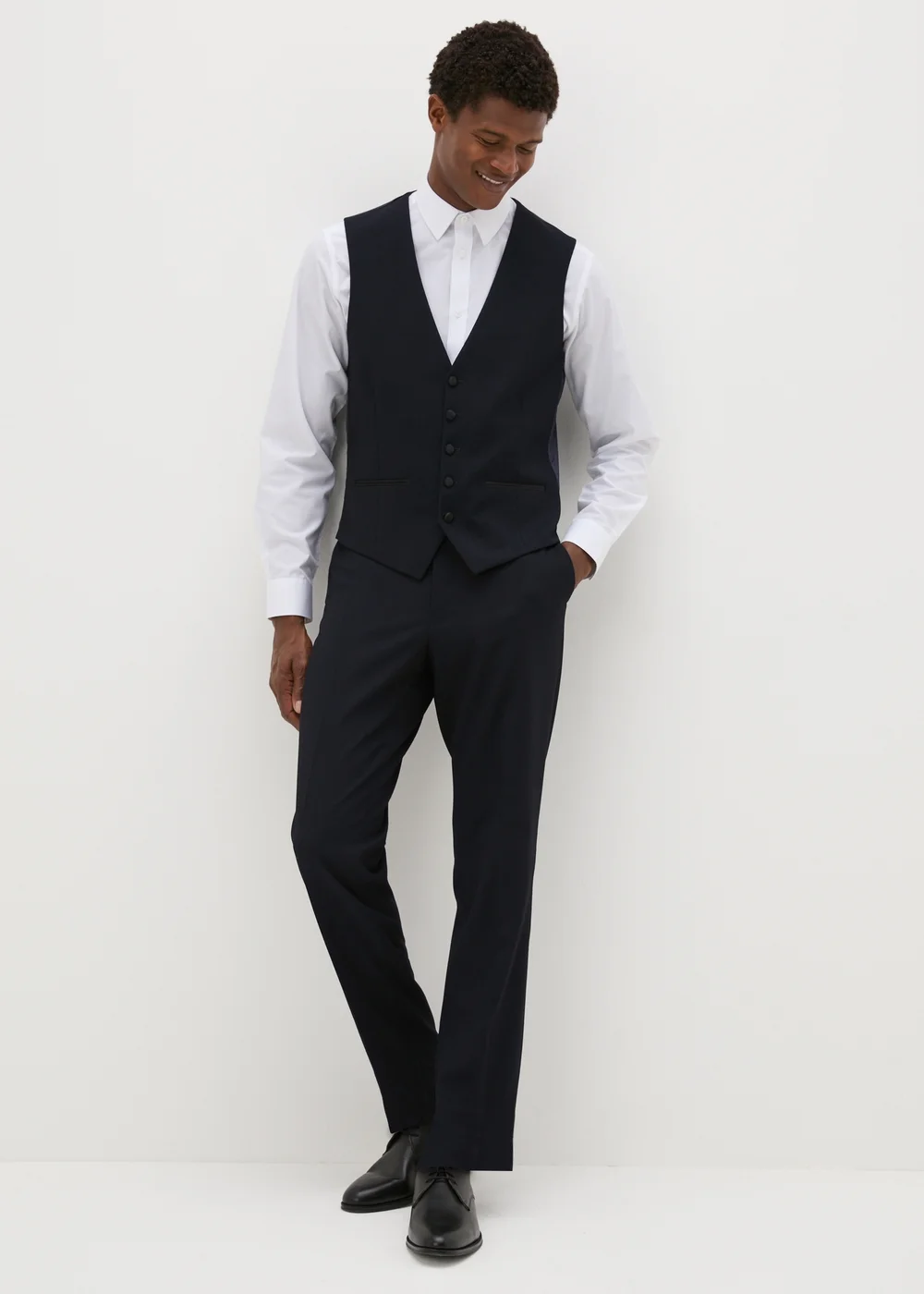 Taylor & Wright Dunham Navy Jacquard Evening Trousers - 30 Waist 29 Leg Image 1