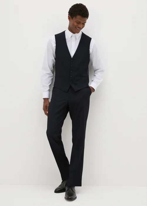 Taylor & Wright Dunham Navy Jacquard Evening Trousers - 30 Waist 29 Leg Image 1