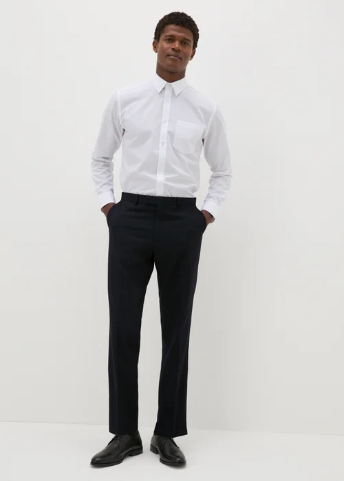 Taylor & Wright Dunham Navy Jacquard Evening Trousers - 30 Waist 29 Leg Image 4