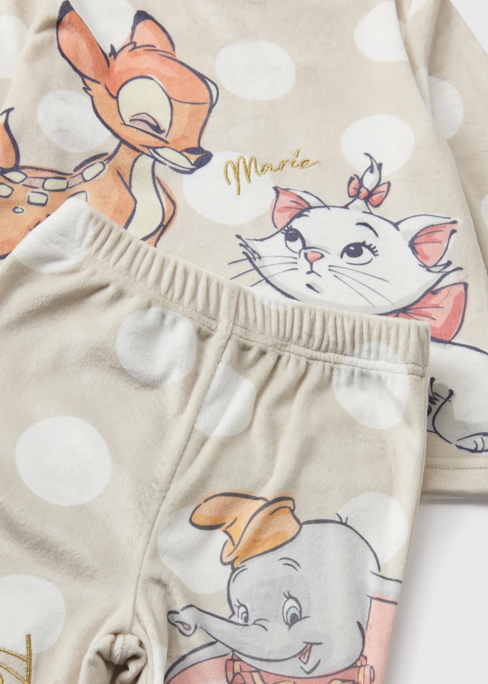 Disney Girls Cream Twosie Fleece Pyjama Set (9mths-7yrs) - 1 half year to 2 Image 2