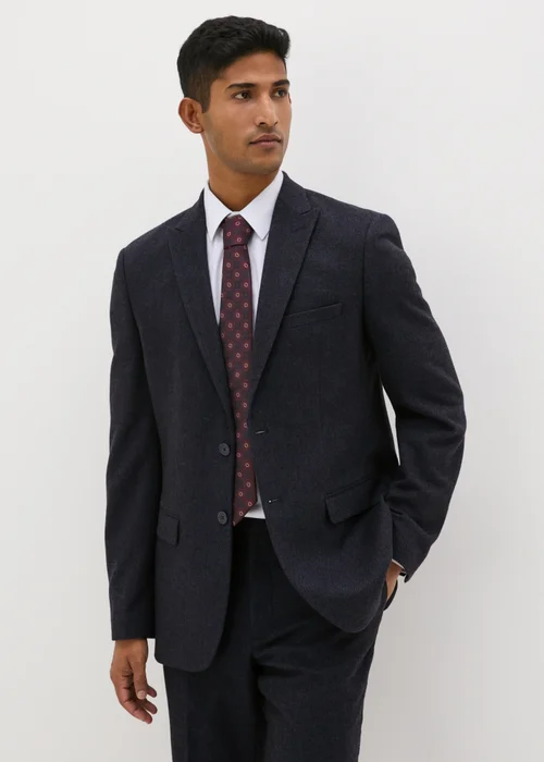 Taylor & Wright Highclere Navy Wool Blend Tailored Fit Suit Jacket - 36 Chest Long Image 4