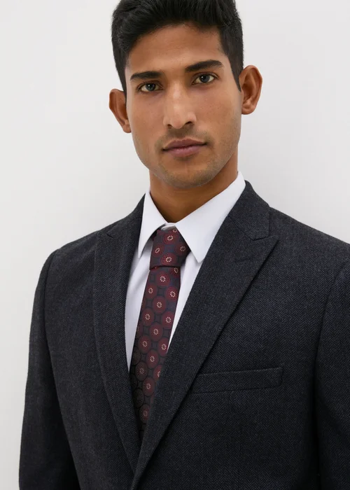 Taylor & Wright Highclere Navy Wool Blend Tailored Fit Suit Jacket - 36 Chest Long Image 1
