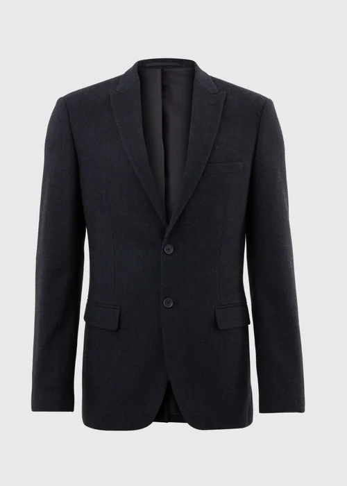 Taylor & Wright Highclere Navy Wool Blend Tailored Fit Suit Jacket - 36 Chest Long Image 5