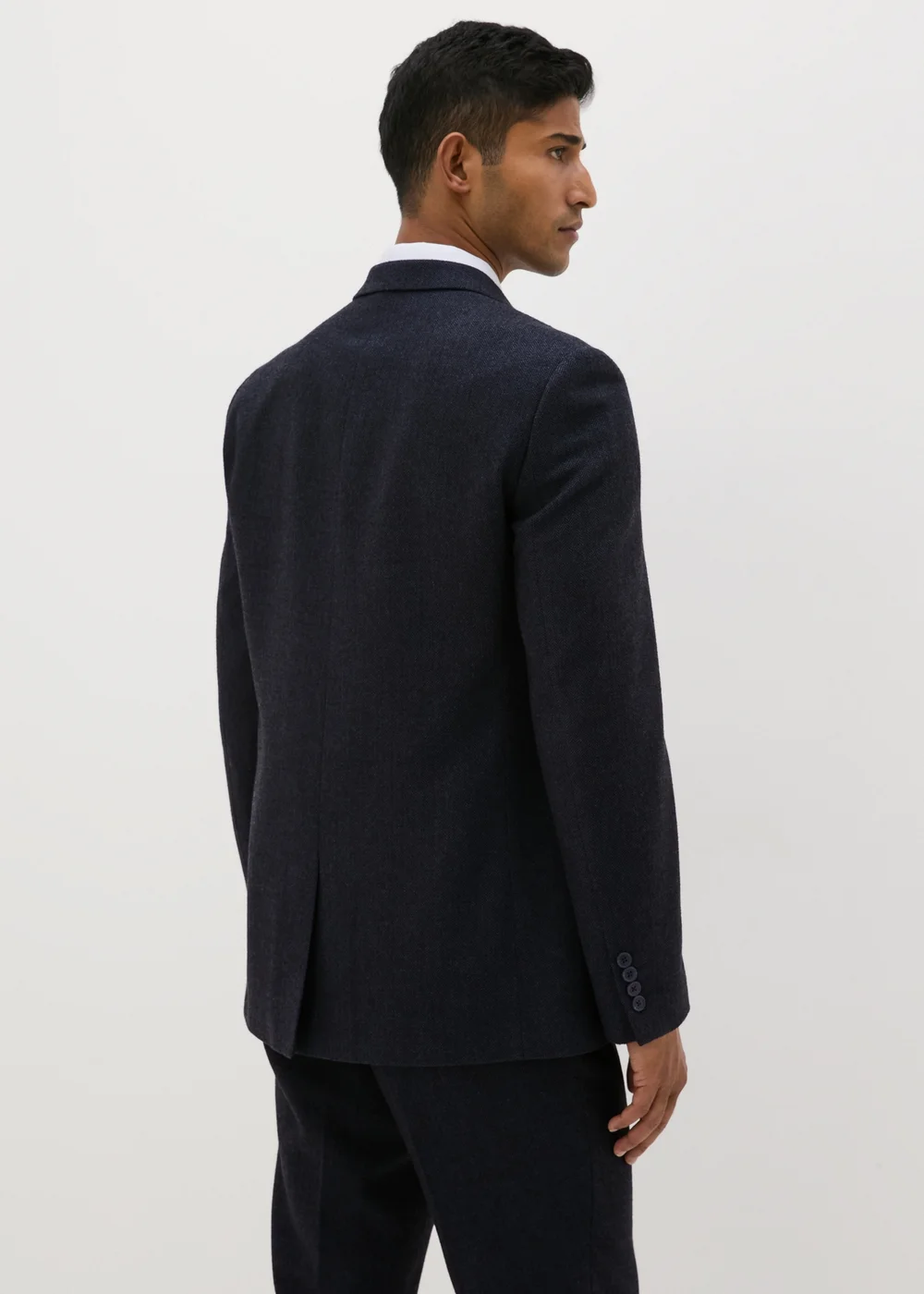 Taylor & Wright Highclere Navy Wool Blend Tailored Fit Suit Jacket - 36 Chest Long Image 3