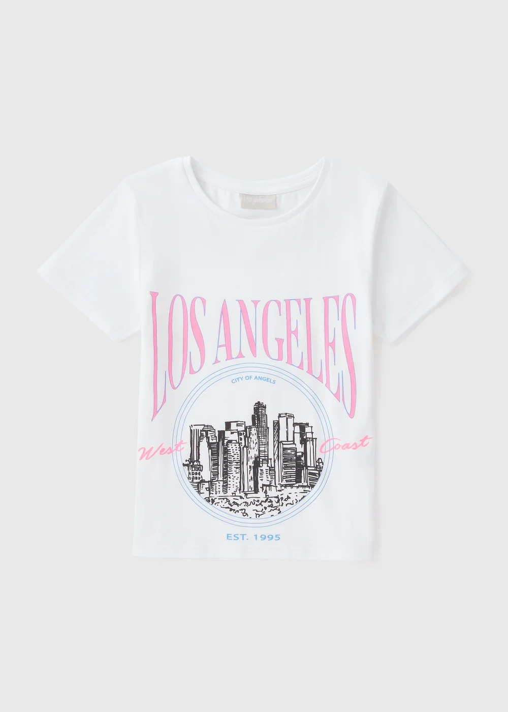 Girls White Los Angeles T-Shirt (7-15yrs) - 7 Yrs Image 1