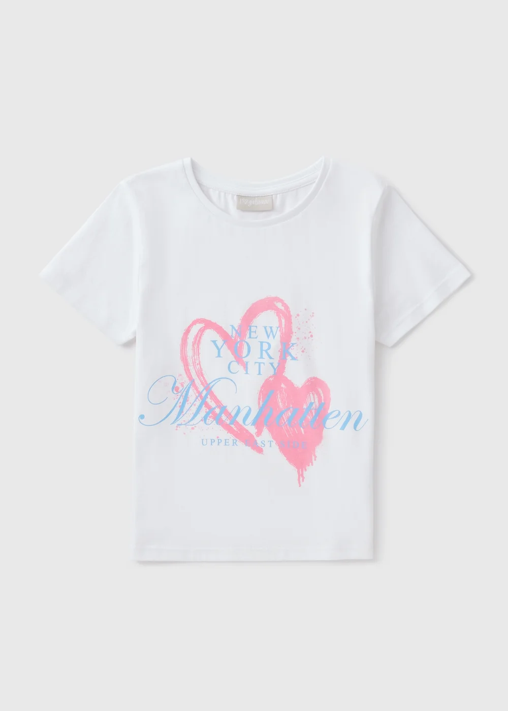 Girls White Manhattan T-Shirt (7-15yrs) - 7 Yrs Image 1