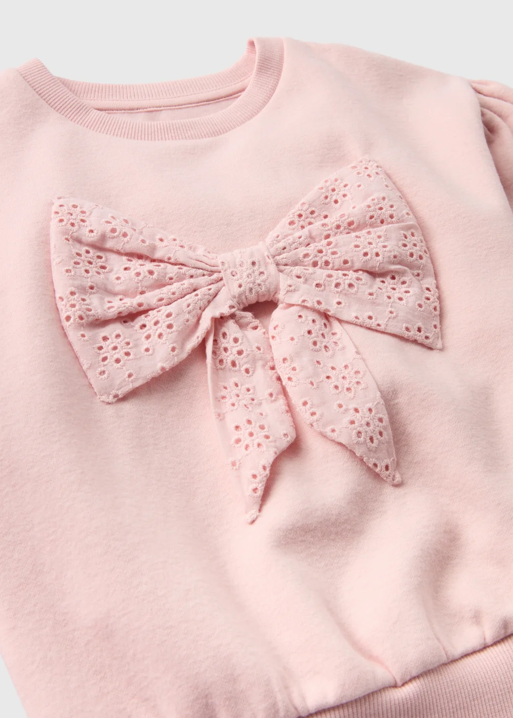 Girls Pink Bow Sweatshirt & Leggings Set (1-7yrs) - 1 half year to 2 Image 2