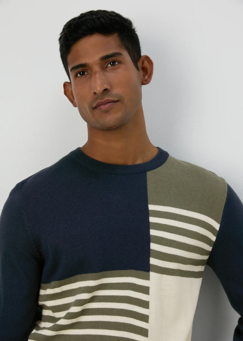 Multicolour Block Colour Jumper - S Image 3