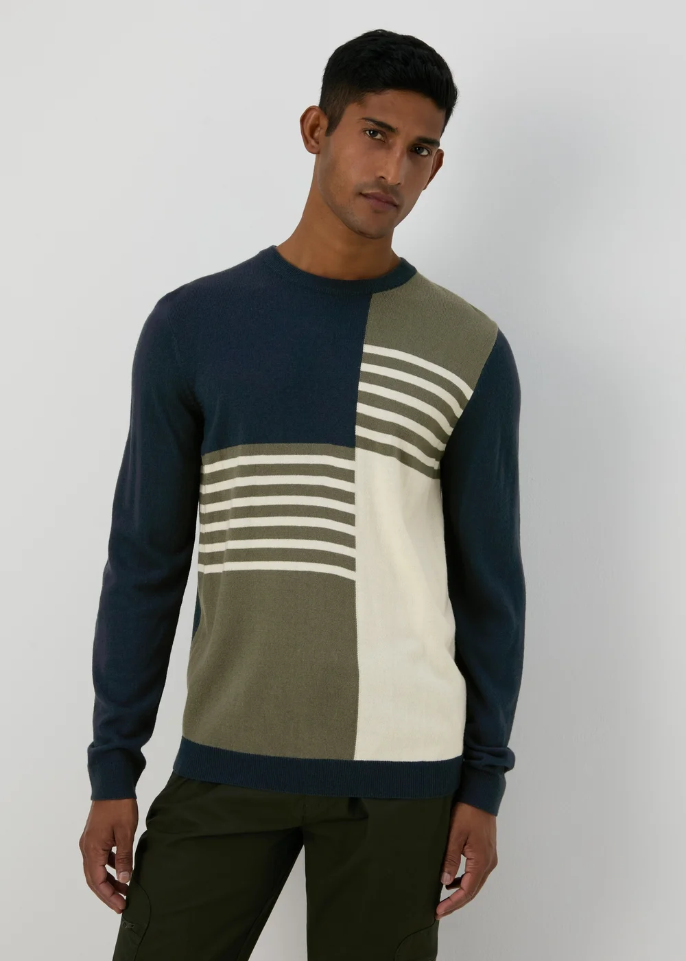 Multicolour Block Colour Jumper - S Image 1