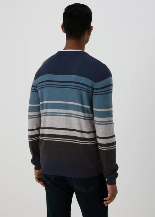 Blue Block Stripe Jumper - S Image 2