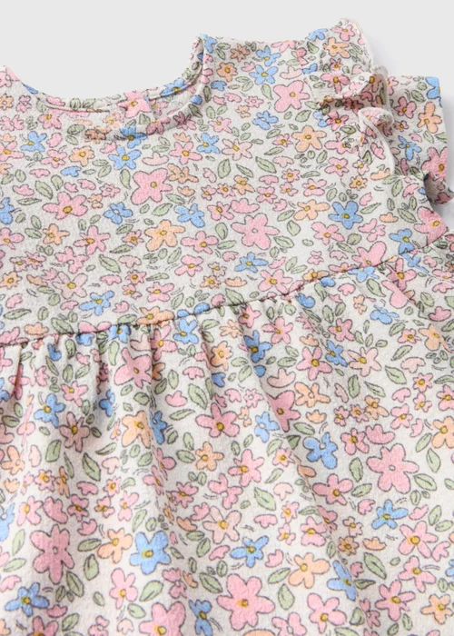 Girls Floral Crinkle Top & Legging Set (1-7yrs) - 1 half year to 2 Image 2