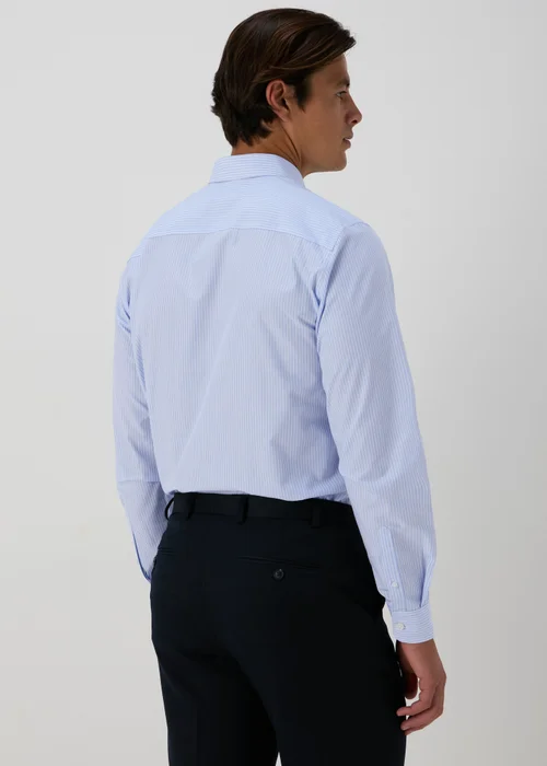 Taylor & Wright Blue Striped Regular Fit Shirt - S Image 2