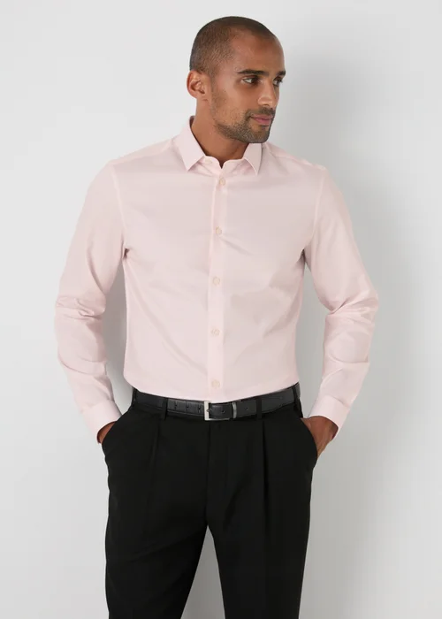 Taylor & Wright Pink Slim Fit Shirt - S Image 1