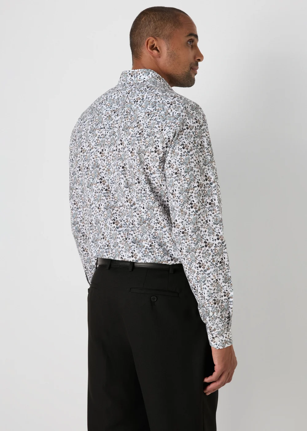 Taylor & Wright White Floral Slim Fit Shirt - S Image 2