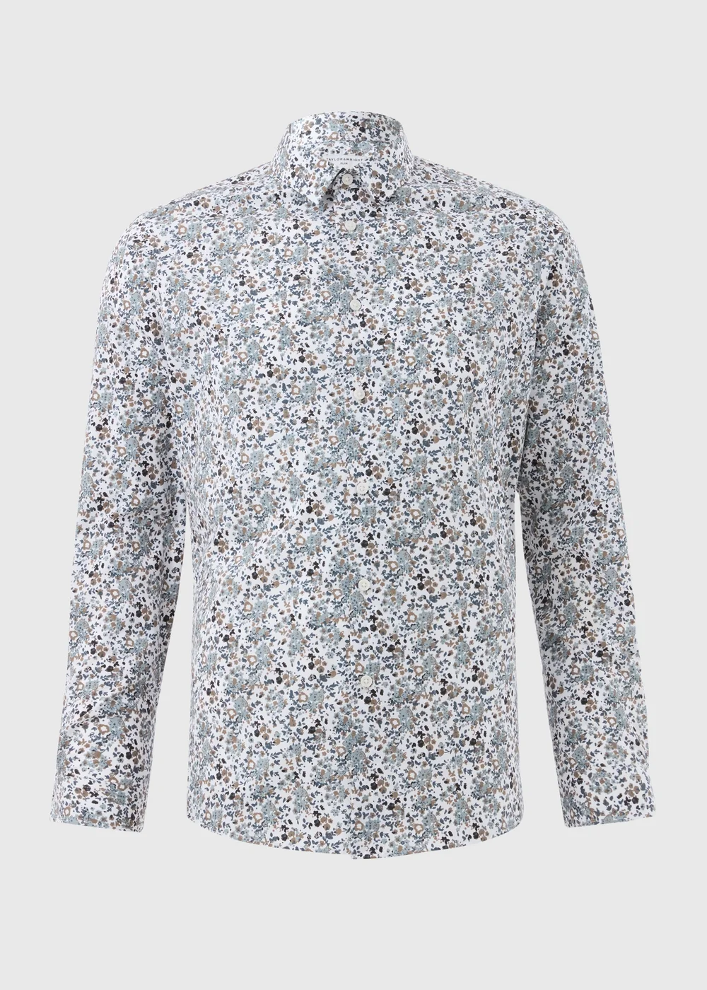 Taylor & Wright White Floral Slim Fit Shirt - S Image 5