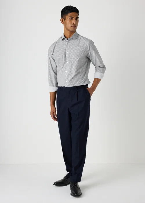 Taylor & Wright White Geometric Slim Fit Shirt - S Image 4