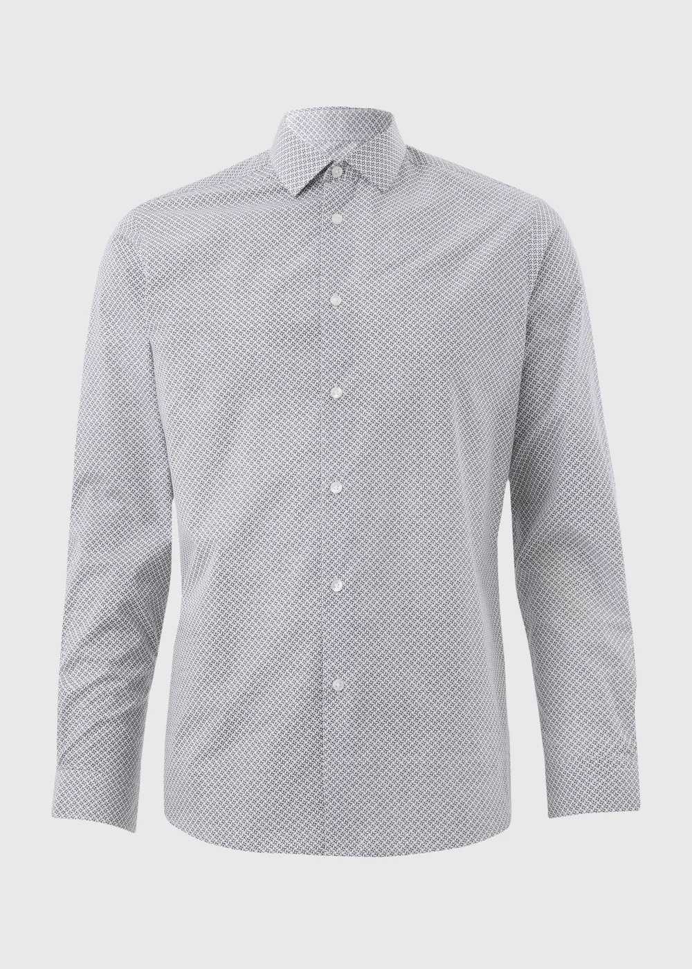 Taylor & Wright White Geometric Slim Fit Shirt - S Image 5