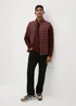 Burgundy Ribbed Crew Neck Jumper - Small Image 2