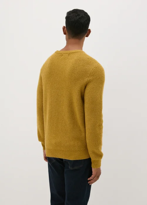 Mustard Ribbed Crew Neck Jumper - S Image 2