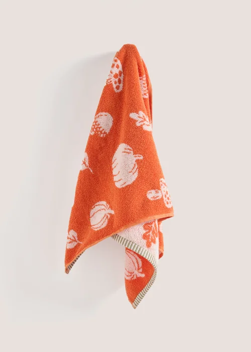 Orange Pumpkin Towel - Bath Towel Image 1