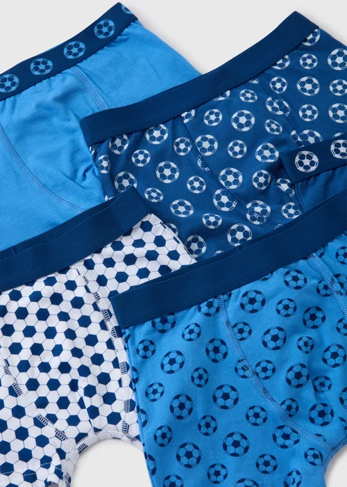 5 Pack Boys Blue Football Trunks (2-16yrs) - 2-3 Yrs Image 2