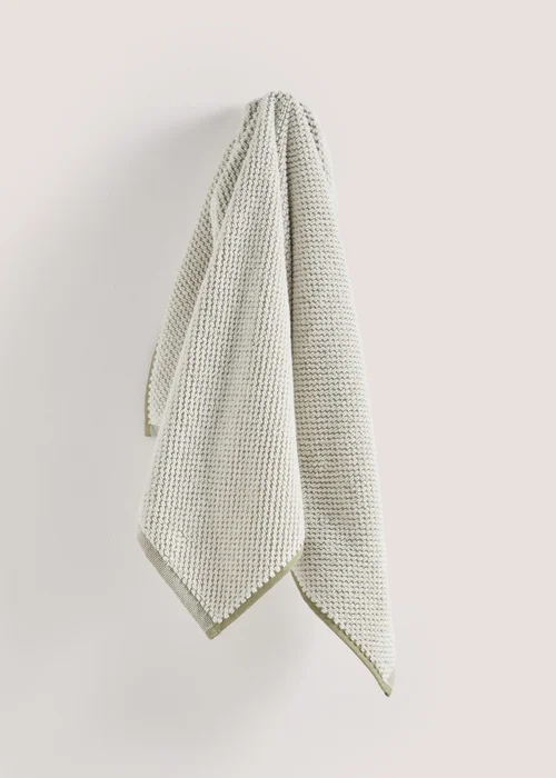 Green Textured Towels - Hand Towel Image 1