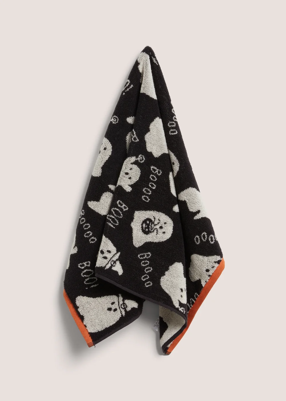 Black Halloween Ghost Hand Towel (50cmx80cm) - Hand Towel Image 1