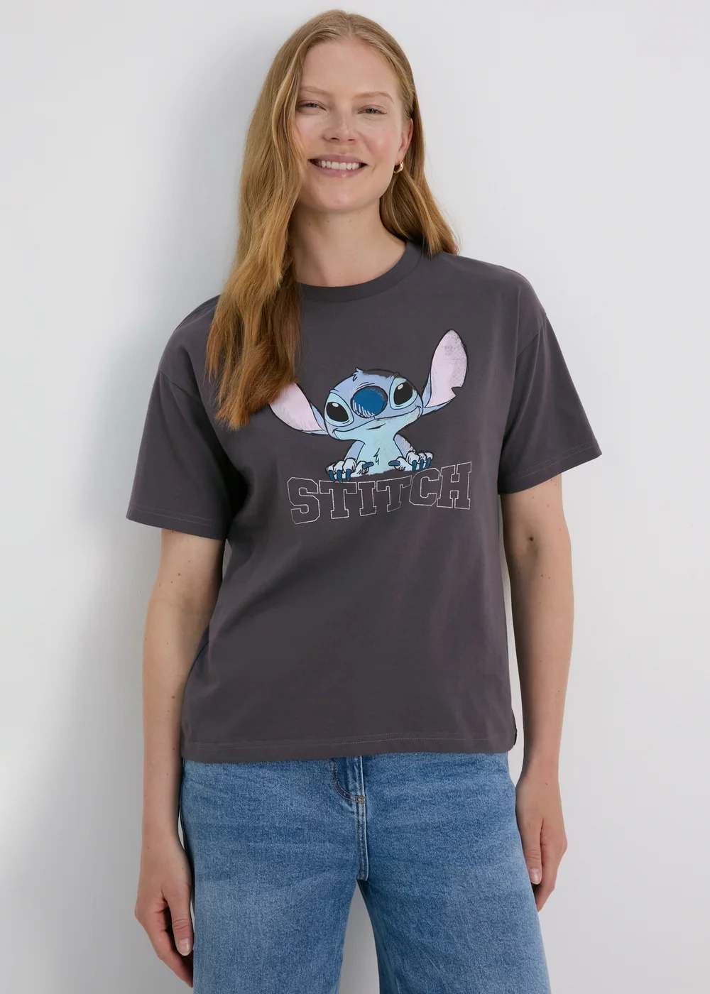 Disney Grey Stitch T-Shirt - S Image 1