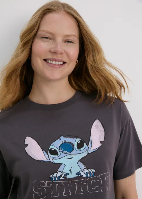 Disney Grey Stitch T-Shirt - S Image 3