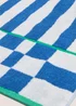Blue Checkerboard Towel - Hand Towel Image 2