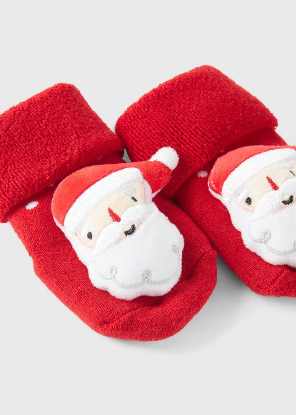 Baby Red Christmas Rattle Socks (Newborn-6mths) - 0-3 months Image 2