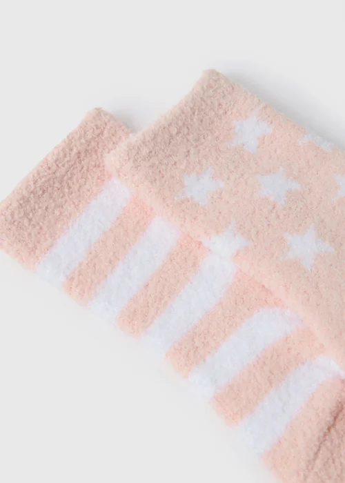 2 Pack Baby Pink Cosy Socks (Newborn-12mths) - 0-3 months Image 2