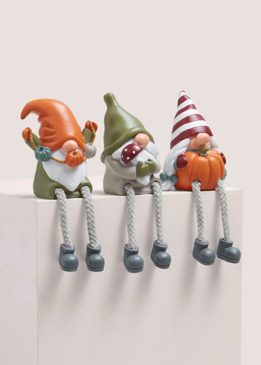 Orange Set of 3 Autumn Ornaments Image 1