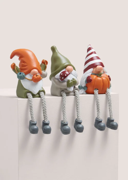 Orange Set of 3 Autumn Ornaments Image 1