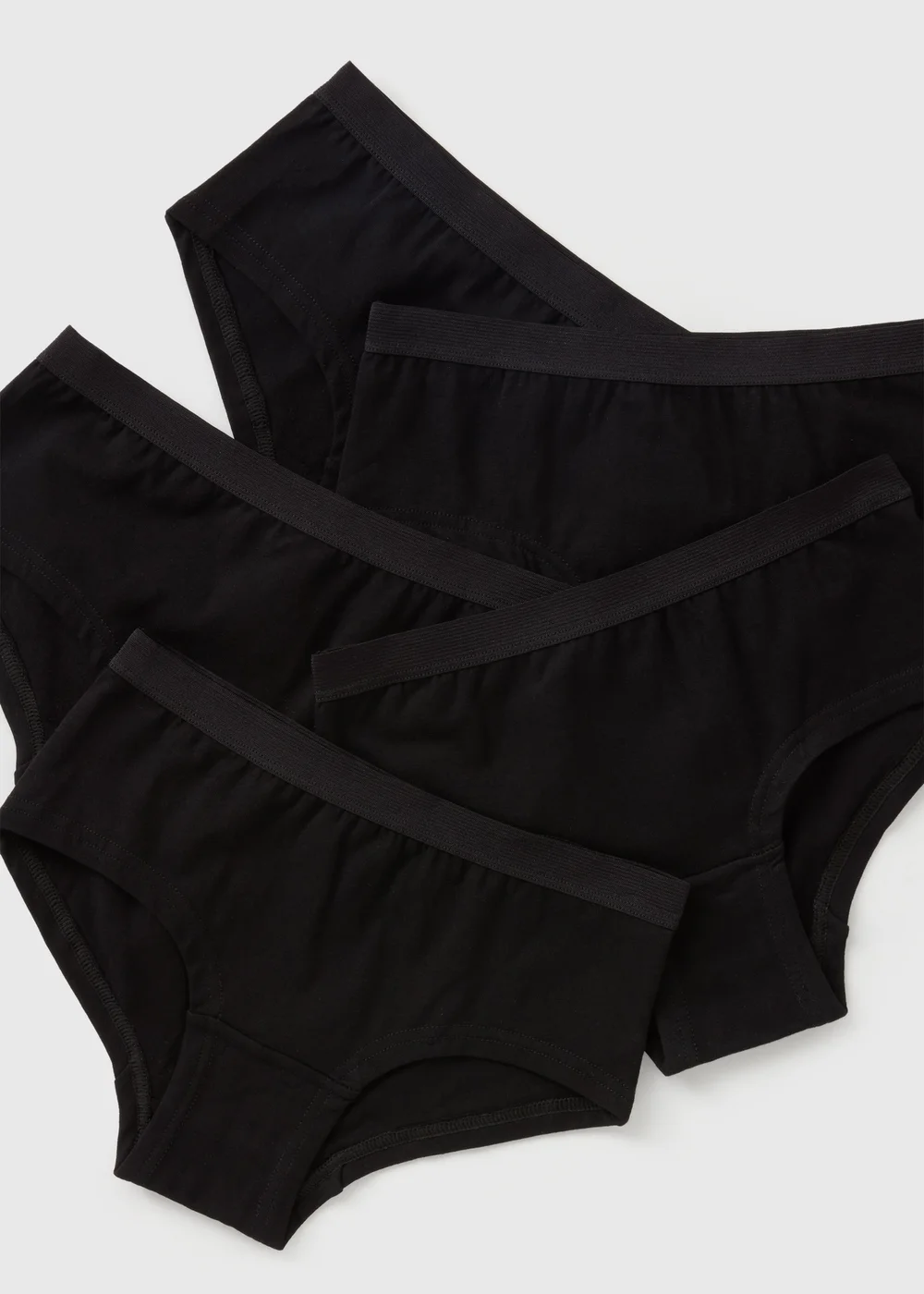 Girls 5 Pack Black Hipsters - 6-7 Yrs Image 2