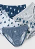 5 Pack Boys Blue Stars Briefs (2-10yrs) - Age 2 - 3 Years Image 2