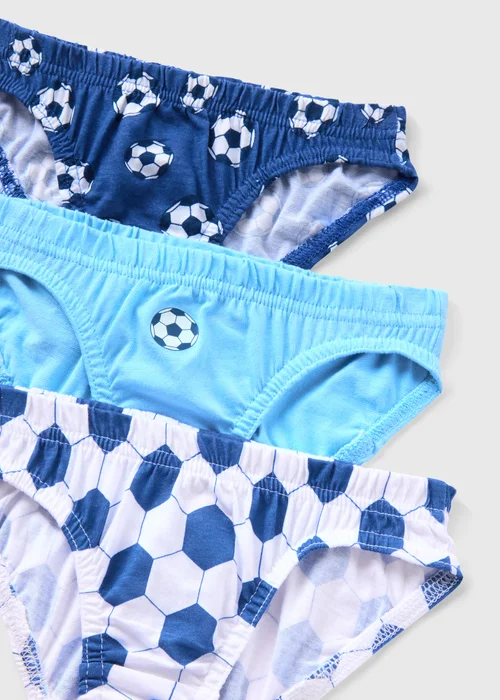 5 Pack Blue Boys Football Briefs (2-10yrs) - 2-3 Yrs Image 2