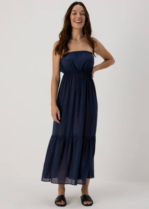 Navy Bandeau Maxi Dress - XS Image 1