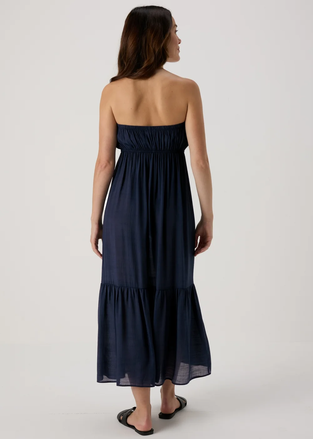 Navy Bandeau Maxi Dress - XS Image 2