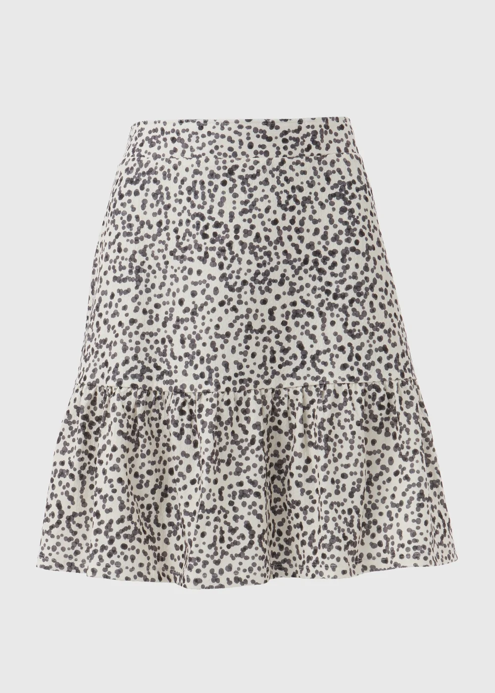 White Jersey Tiered Skirt - 8 Image 5
