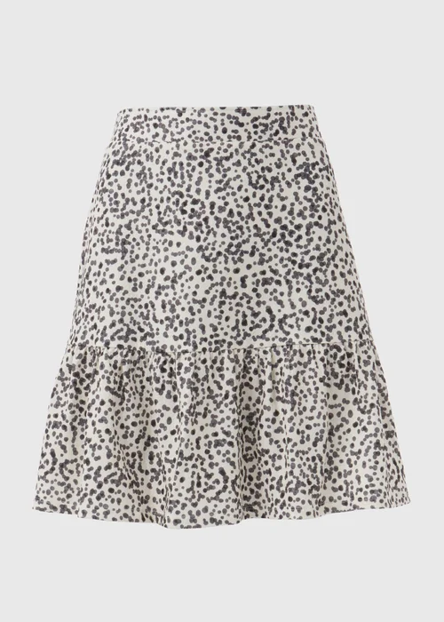 White Jersey Tiered Skirt - 8 Image 5