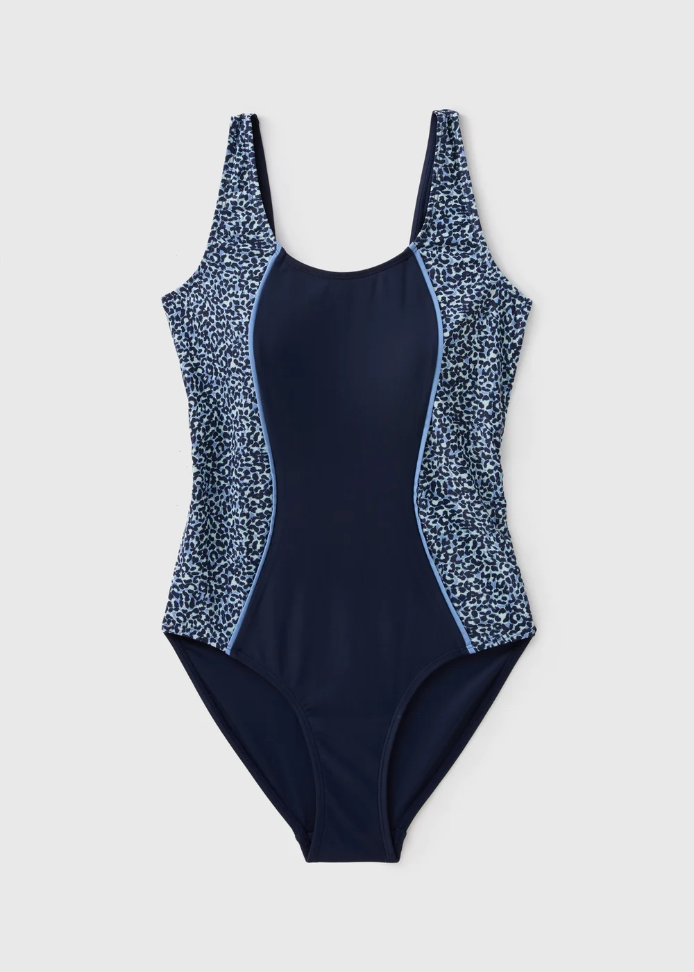 Navy Panel Sports Swimsuit - 8 Image 3